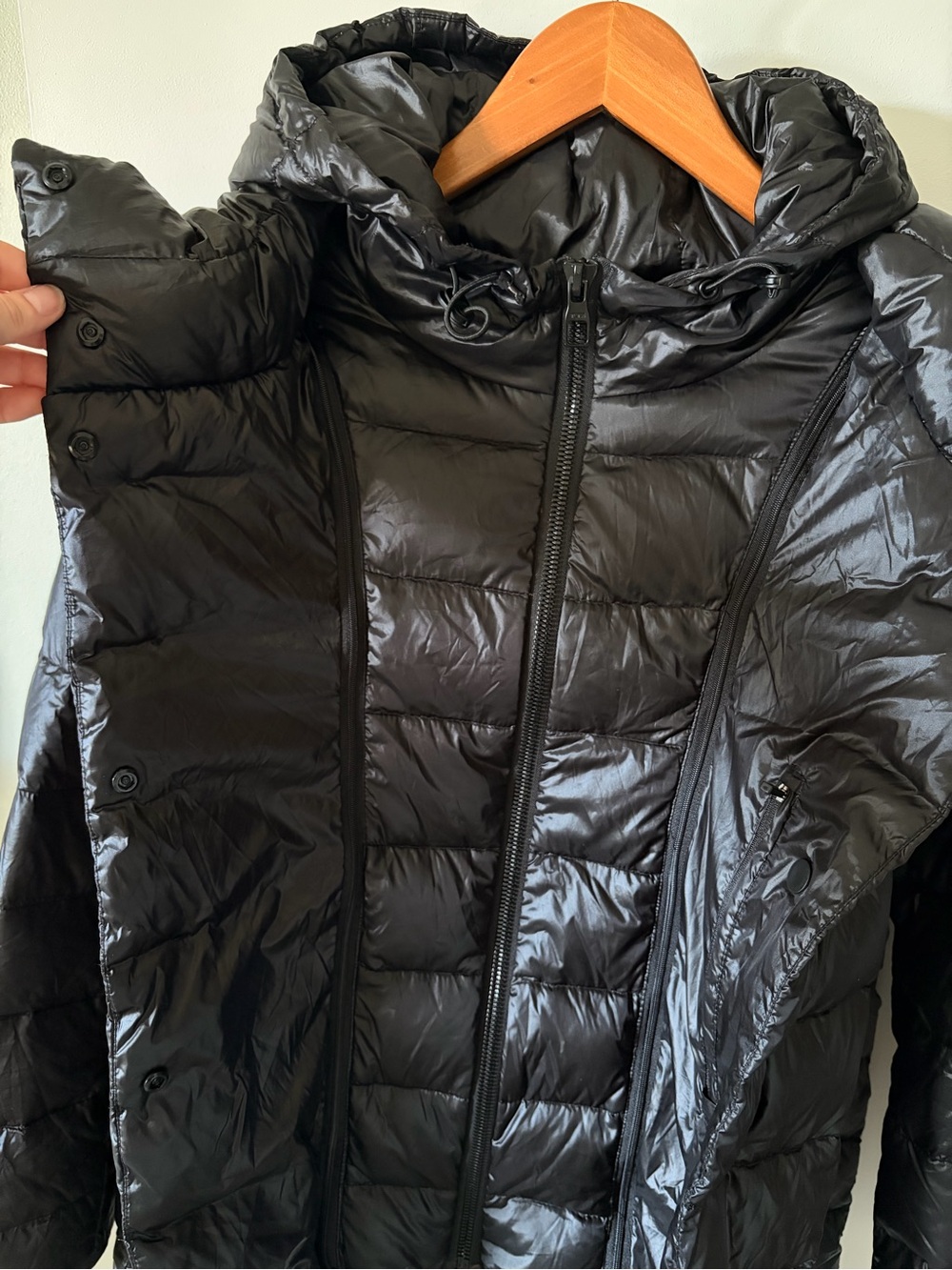 TUMI Black Lightweight Down Puffer Coat Convertible Backpack XL - Picture 10 of 11